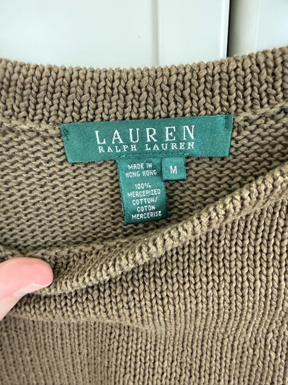 Lauren Ralph Lauren Quarter Sleeve Cotton Sweater - Picture 2 of 3